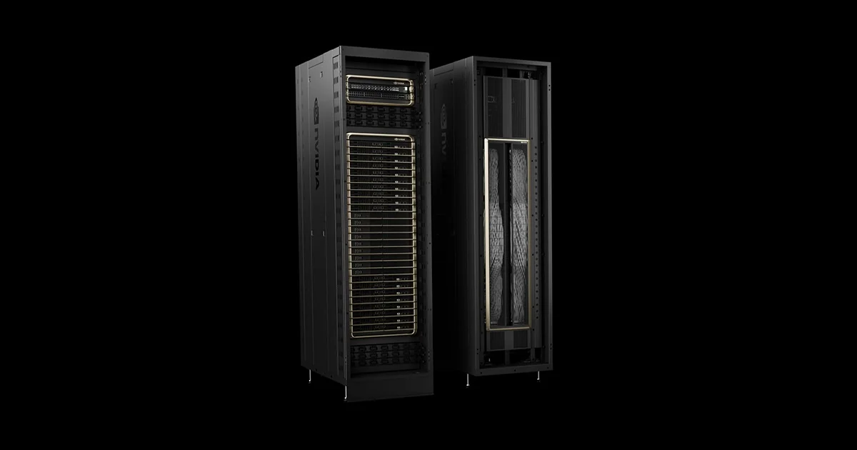 A picture of the GB200 NVL72 HPC Solution.